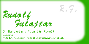rudolf fulajtar business card